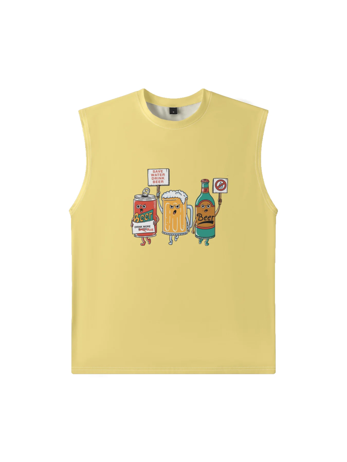 Hardaddy X Artist Coffee Man Mens Crewneck Tank Tops Beer Beach Sleeveless Shirt