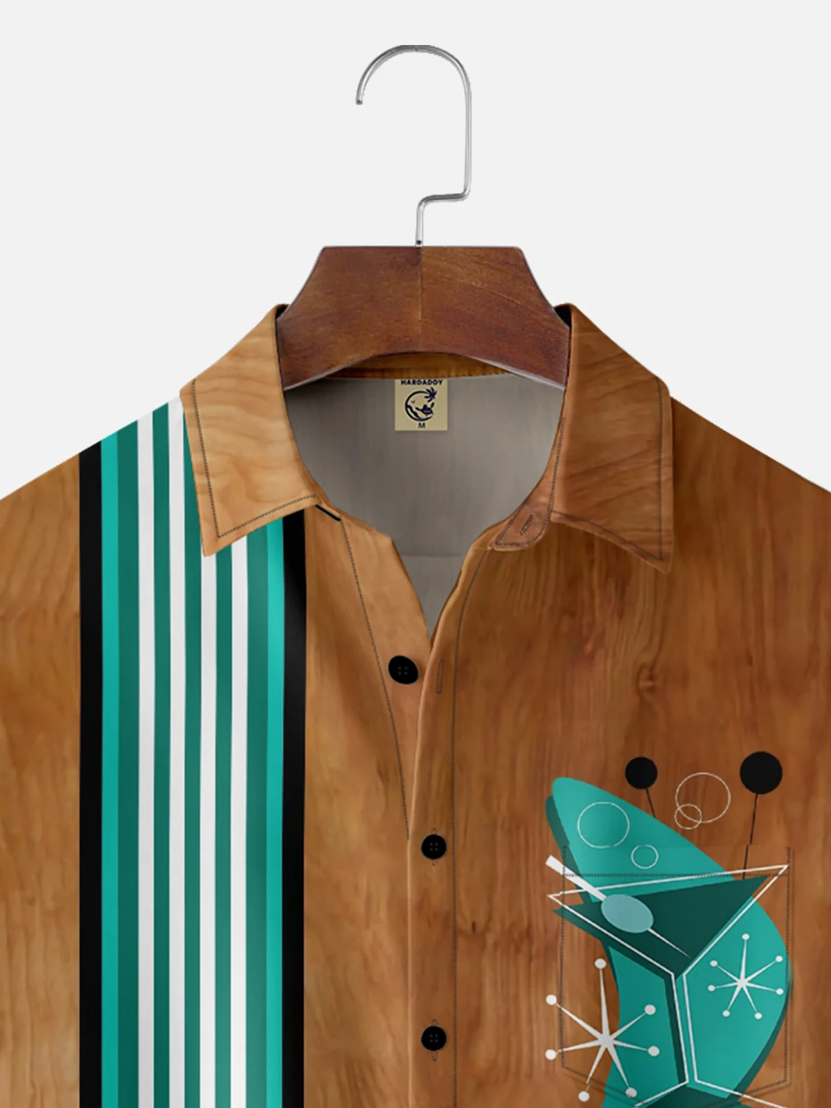 Moisture Wicking Vintage Mid-Century Cocktail Chest Pocket Hawaiian Shirt