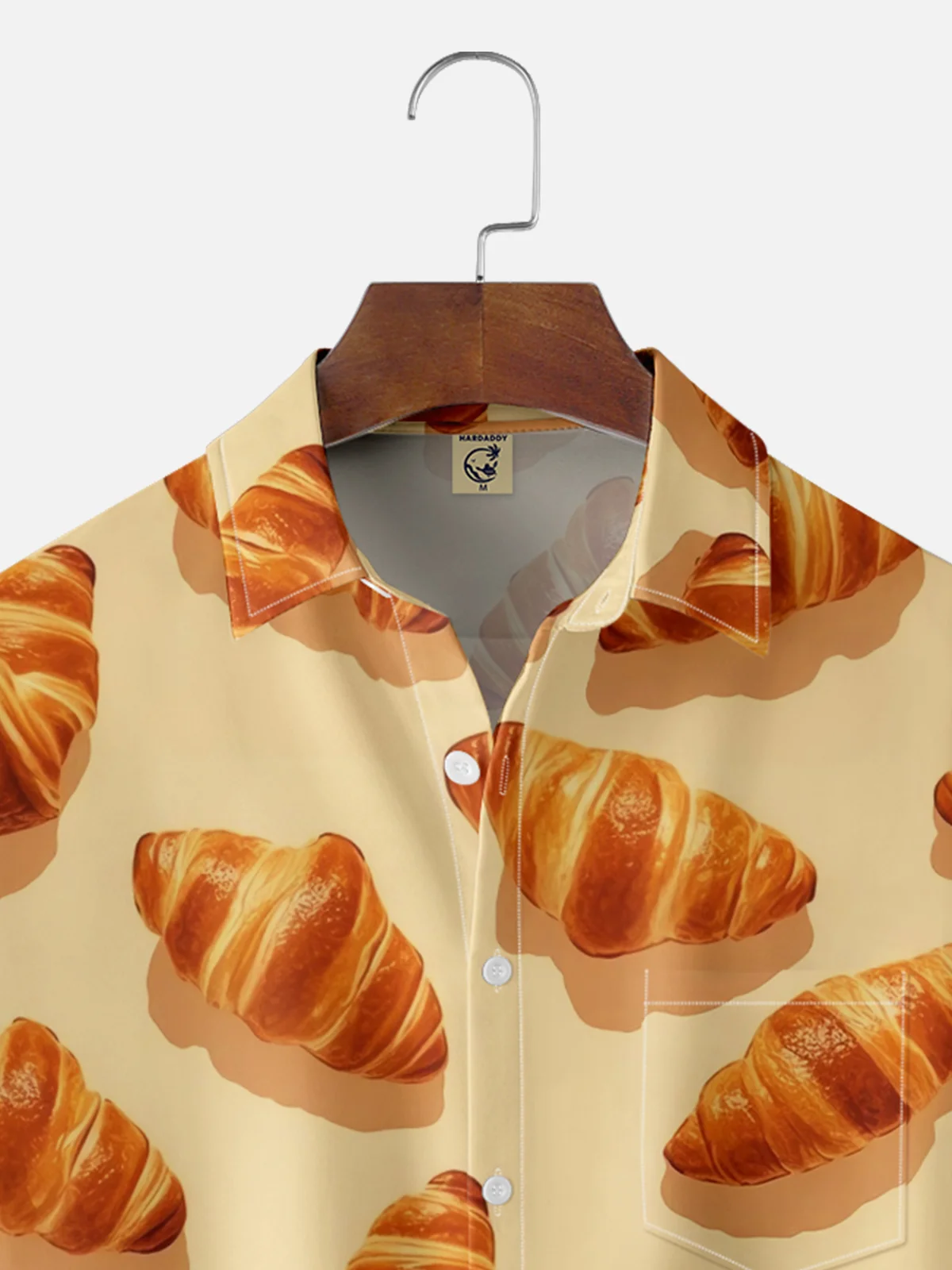 Moisture Wicking Croissant Chest Pocket Hawaiian Shirt