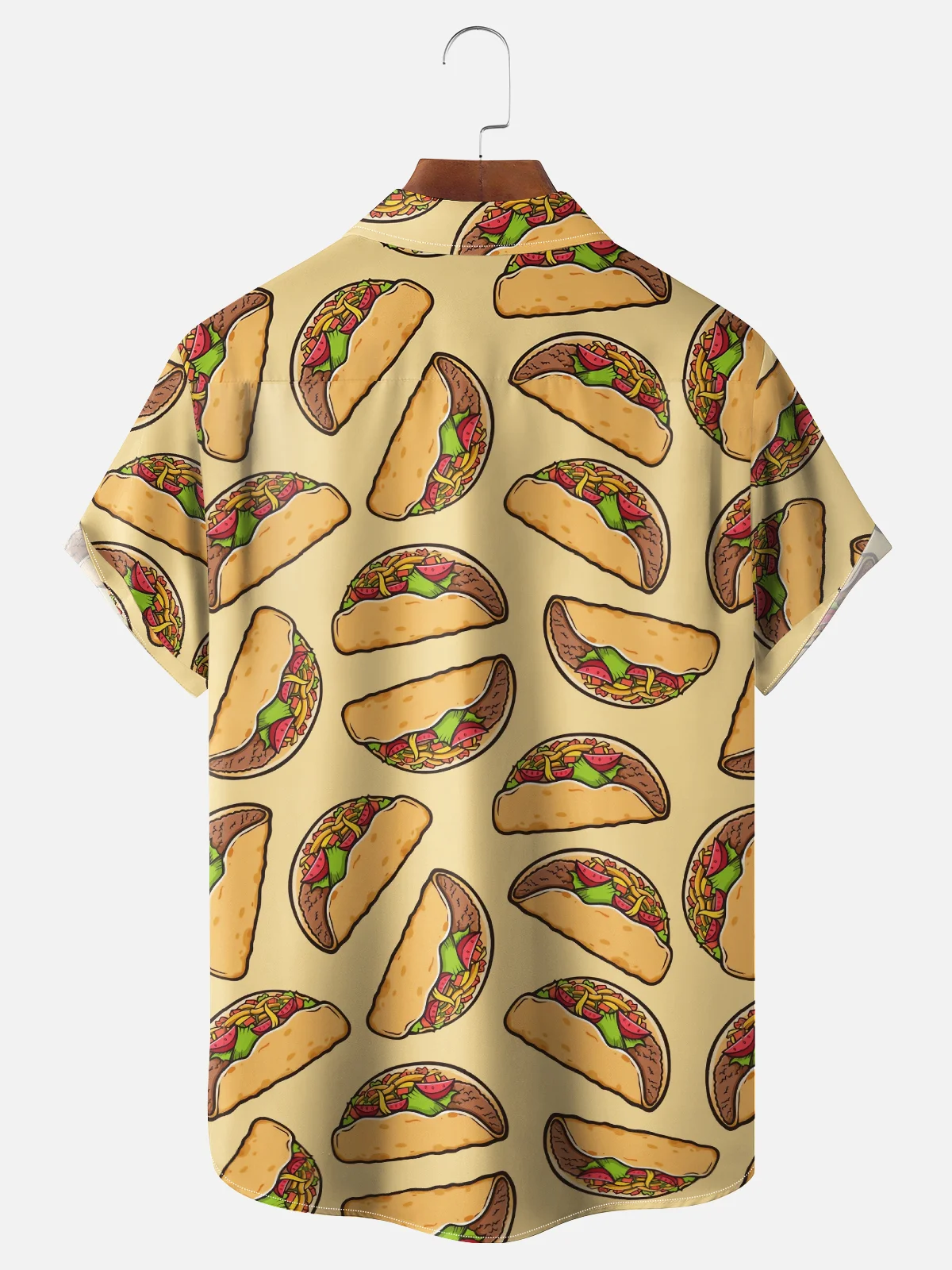 Moisture-Wicking Mexican Taco Chest Pocket Hawaiian Shirt