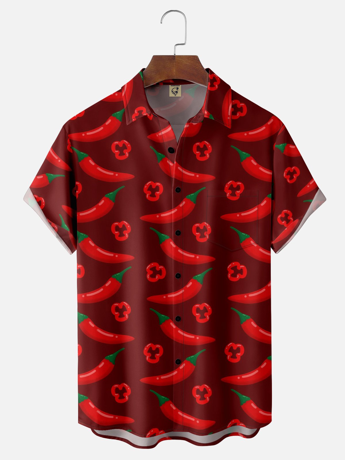 Moisture Wicking Chili Festival Chest Pocket Hawaiian Shirt
