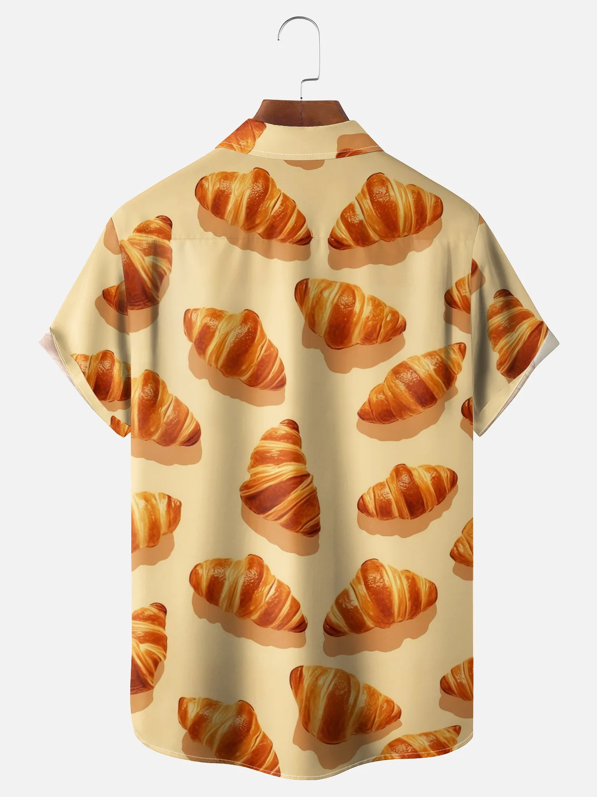 Moisture Wicking Croissant Chest Pocket Hawaiian Shirt