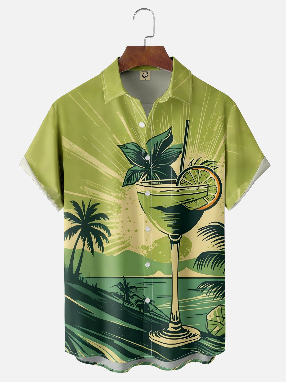 Moisture Wicking Vintage Mid-Century Cocktail Chest Pocket Hawaiian Shirt