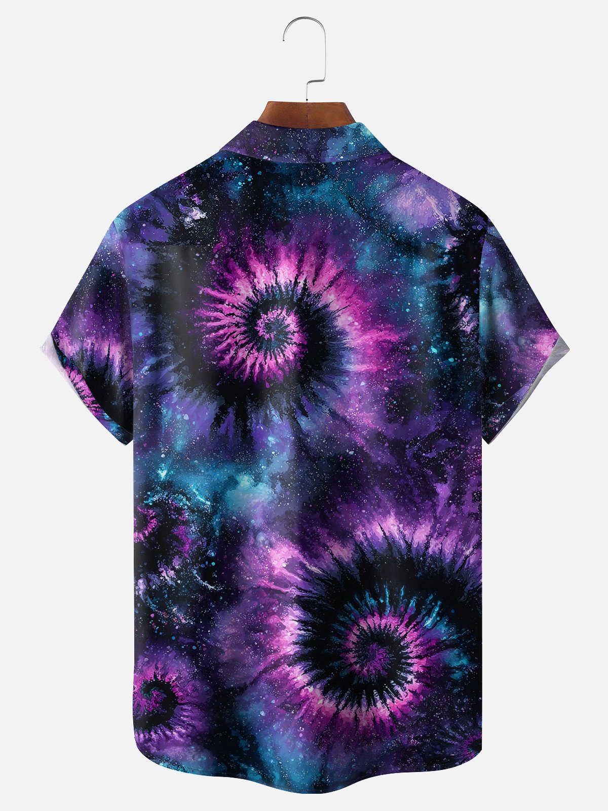 Moisture Wicking Hippie Color Swing Chest Pocket Hawaiian Shirt