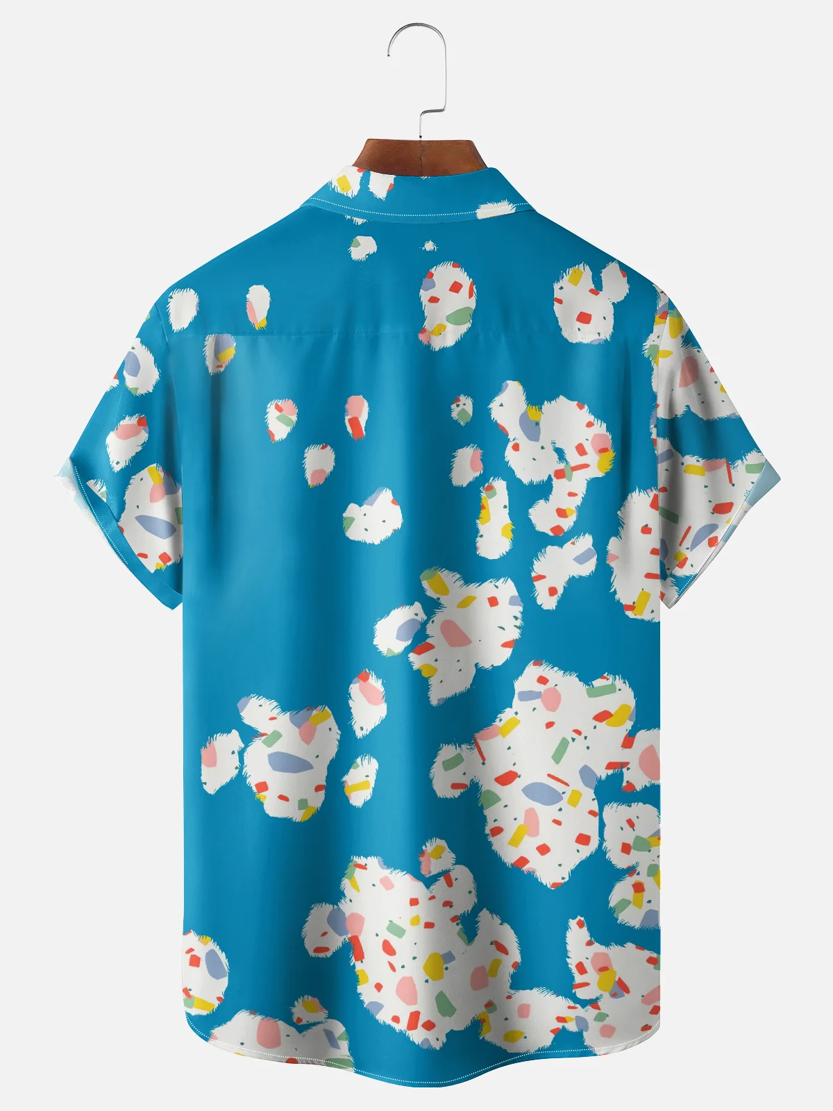 Moisture Wicking Dalmatian Chest Pocket Hawaiian Shirt