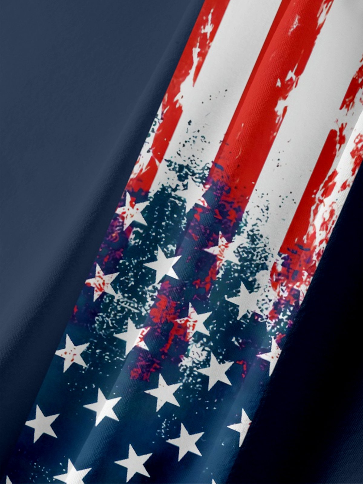 Moisture Wicking Independence Day American Flag Black Cat Chest Pocket Hawaiian Shirt