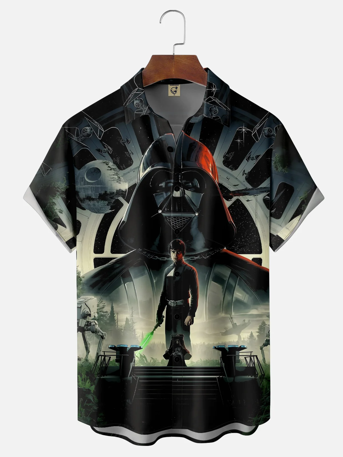 Moisture-wicking Dark Star Art Wars Chest Pocket Casual Shirt