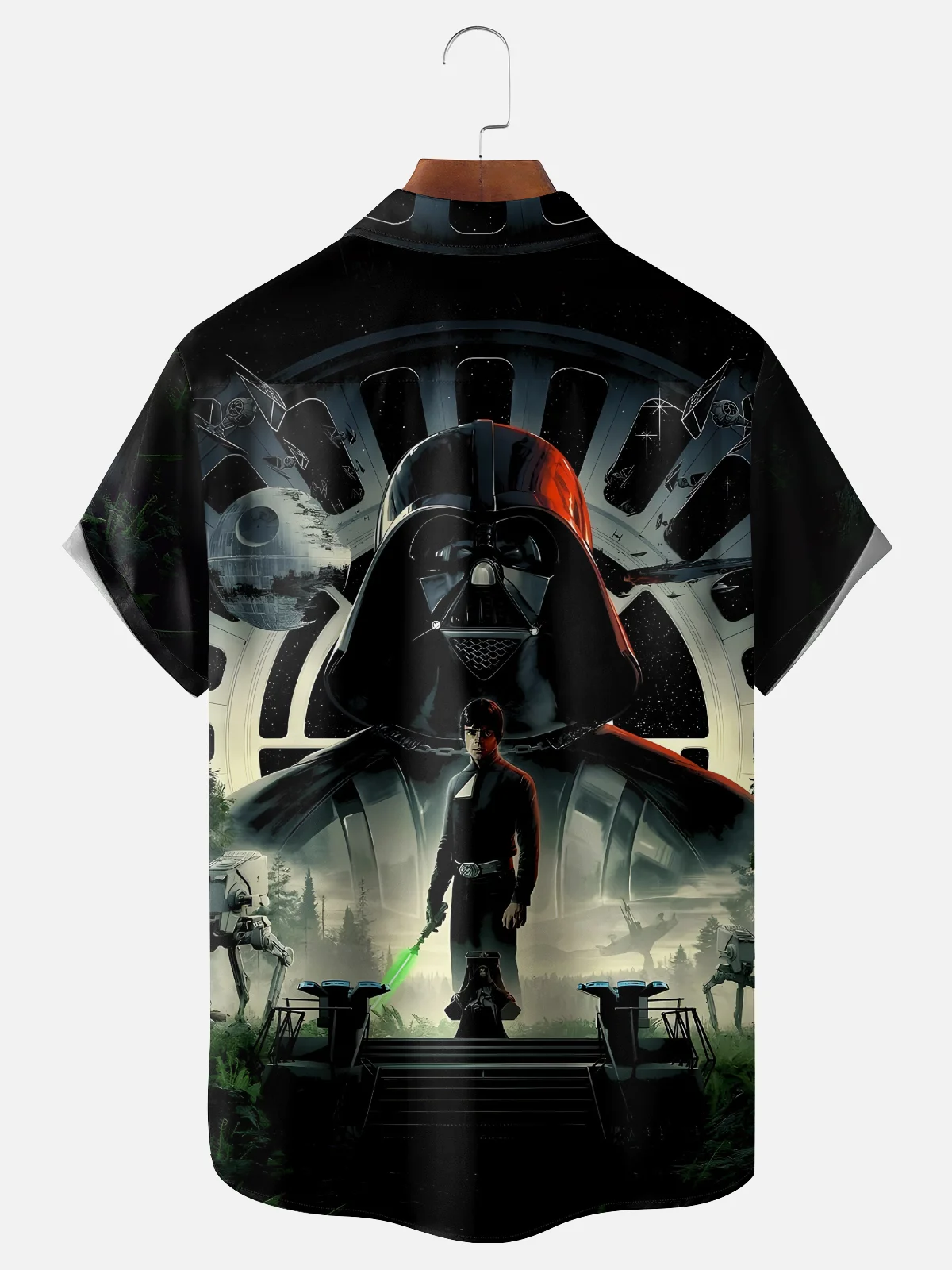 Moisture-wicking Dark Star Art Wars Chest Pocket Casual Shirt