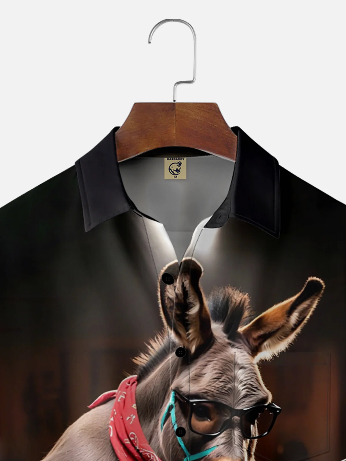 Moisture Wicking Guitar Donkey Chest Pocket Hawaiian Shirt