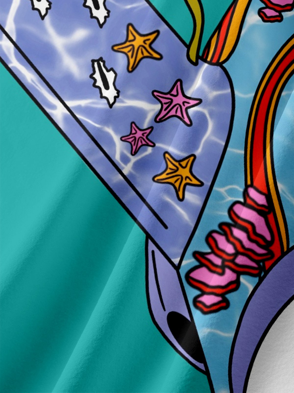 Hardaddy X Artist Janet Johnson Moisture-wicking Marine Plane Octopus Chest Pocket Hawaiian Shirt
