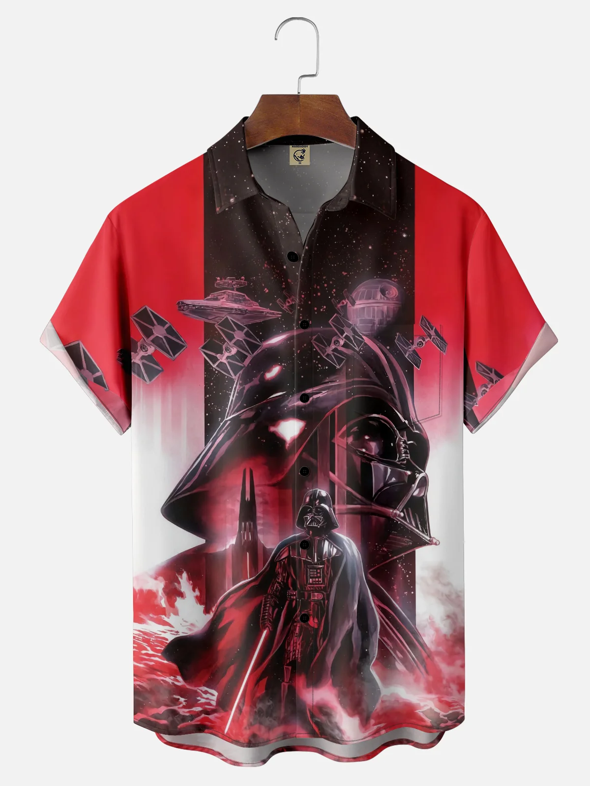 Moisture Wicking Star Chest Pocket Hawaiian Shirt