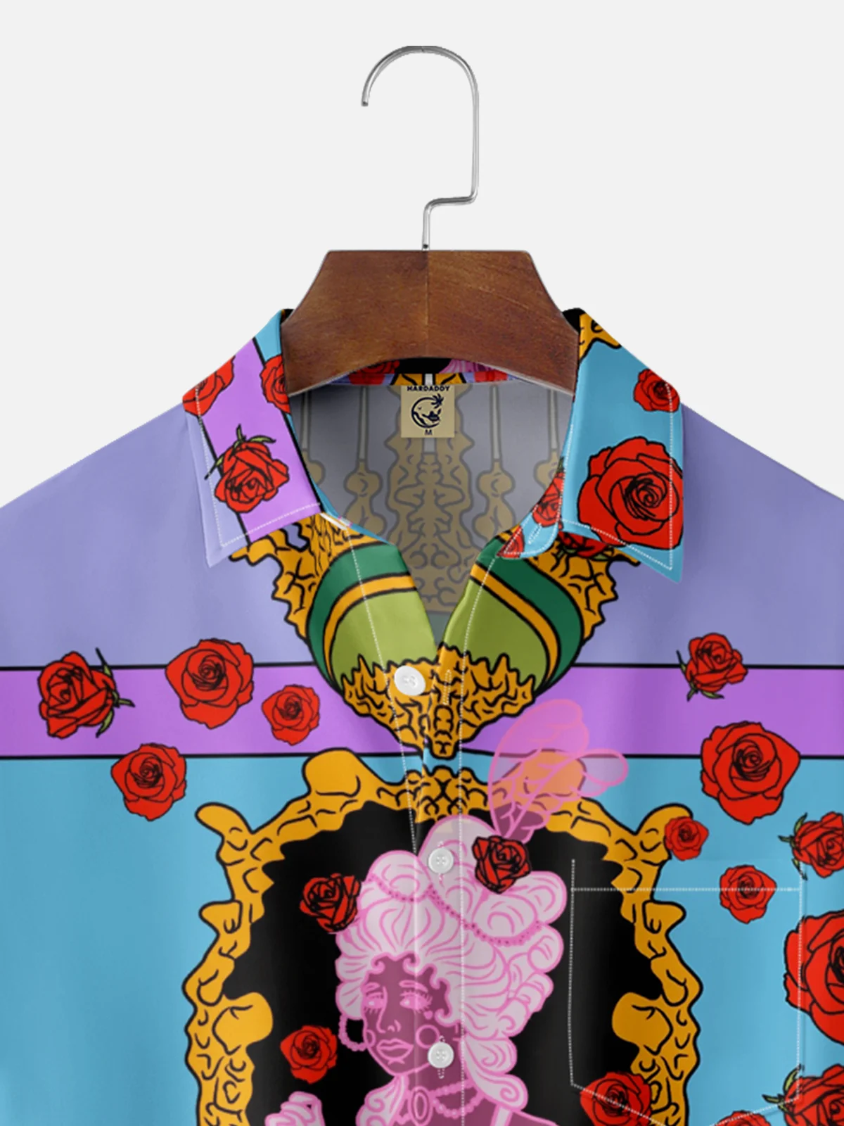 Hardaddy X Artist Janet Johnson Moisture-wicking Rose Chest Pocket Hawaiian Shirt