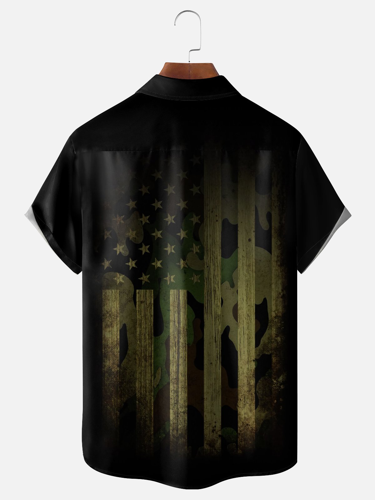 Moisture Wicking US Cavalry Army Branch Chest Pocket Hawaiian Shirt