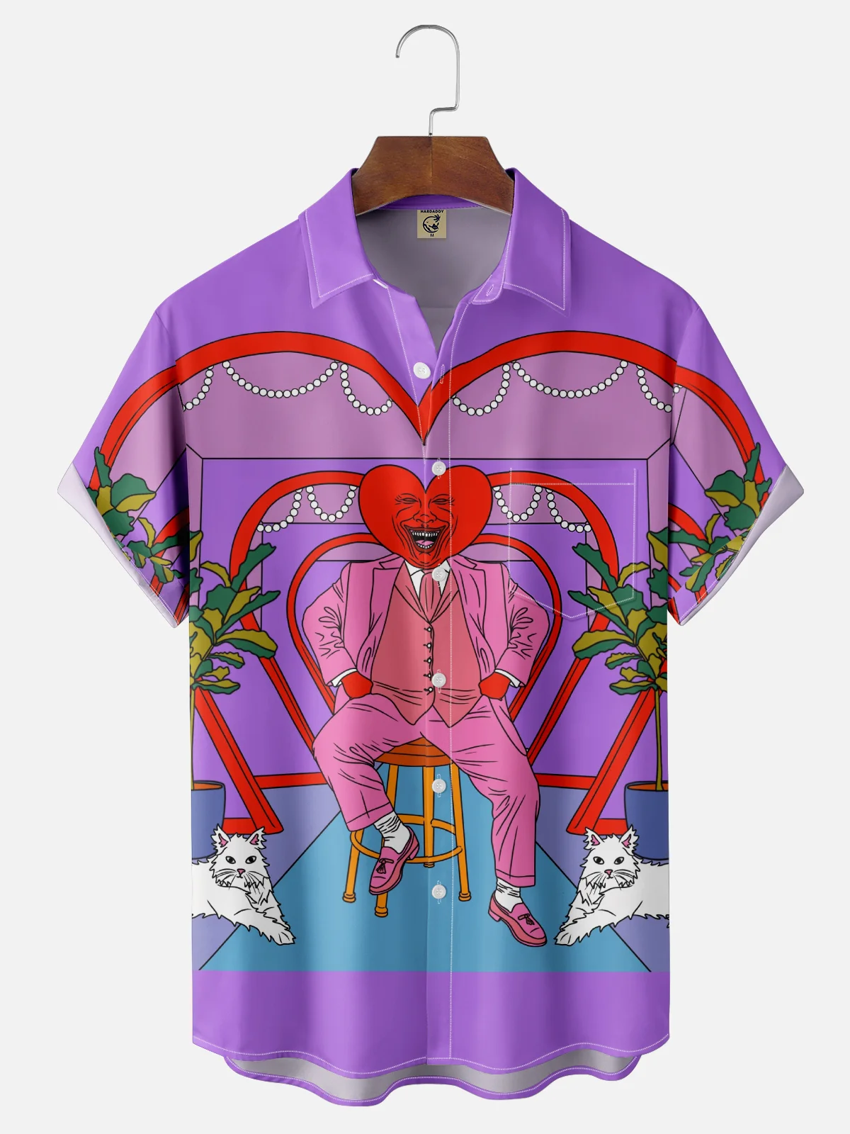 Hardaddy X Artist Janet Johnson Moisture Wicking Abstract Art Chest Pocket Hawaiian Shirt