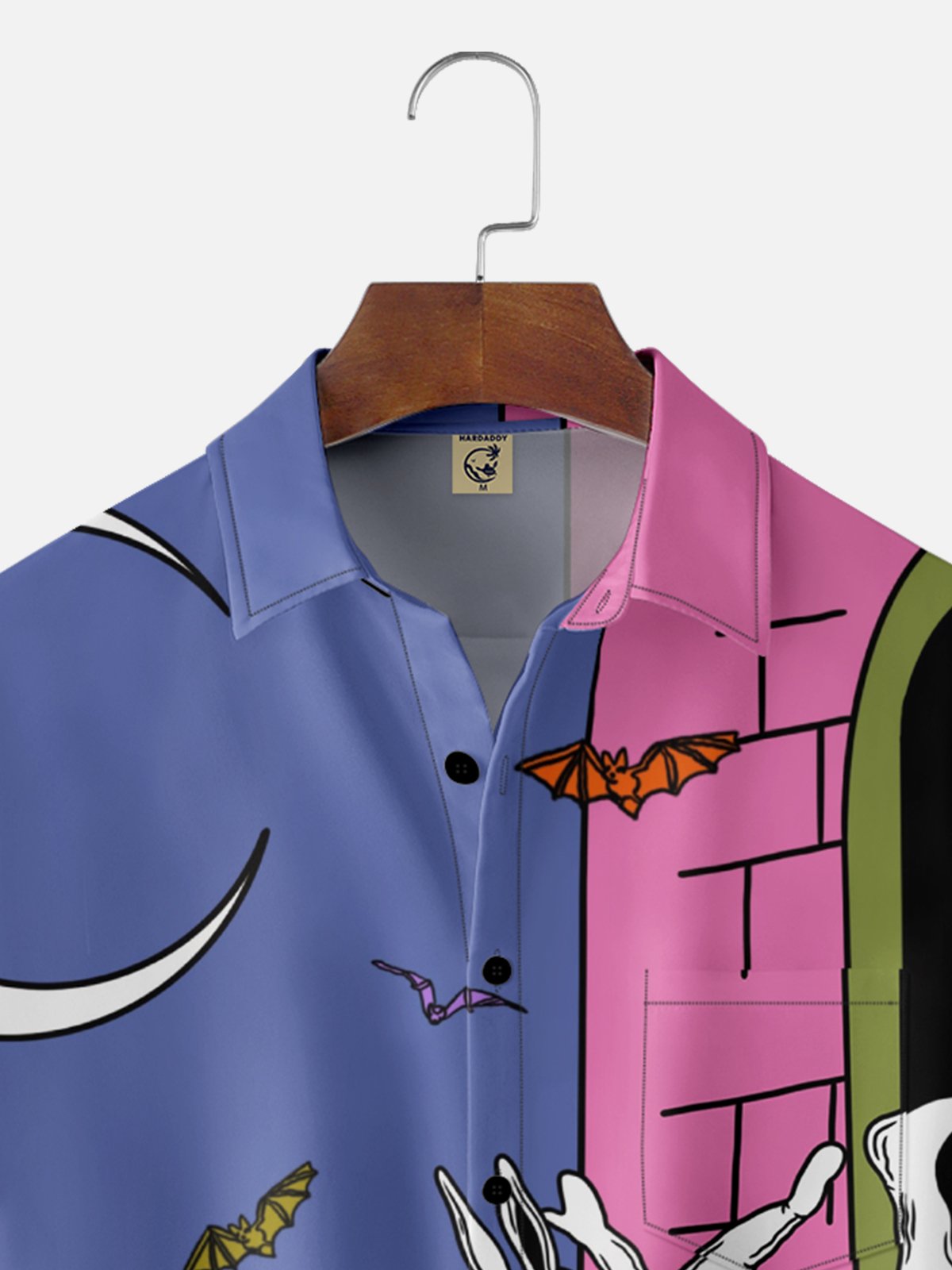 Hardaddy X Artist Janet Johnson Moisture Wicking Abstract Bunny Art Painting Chest Pocket Hawaiian Shirt