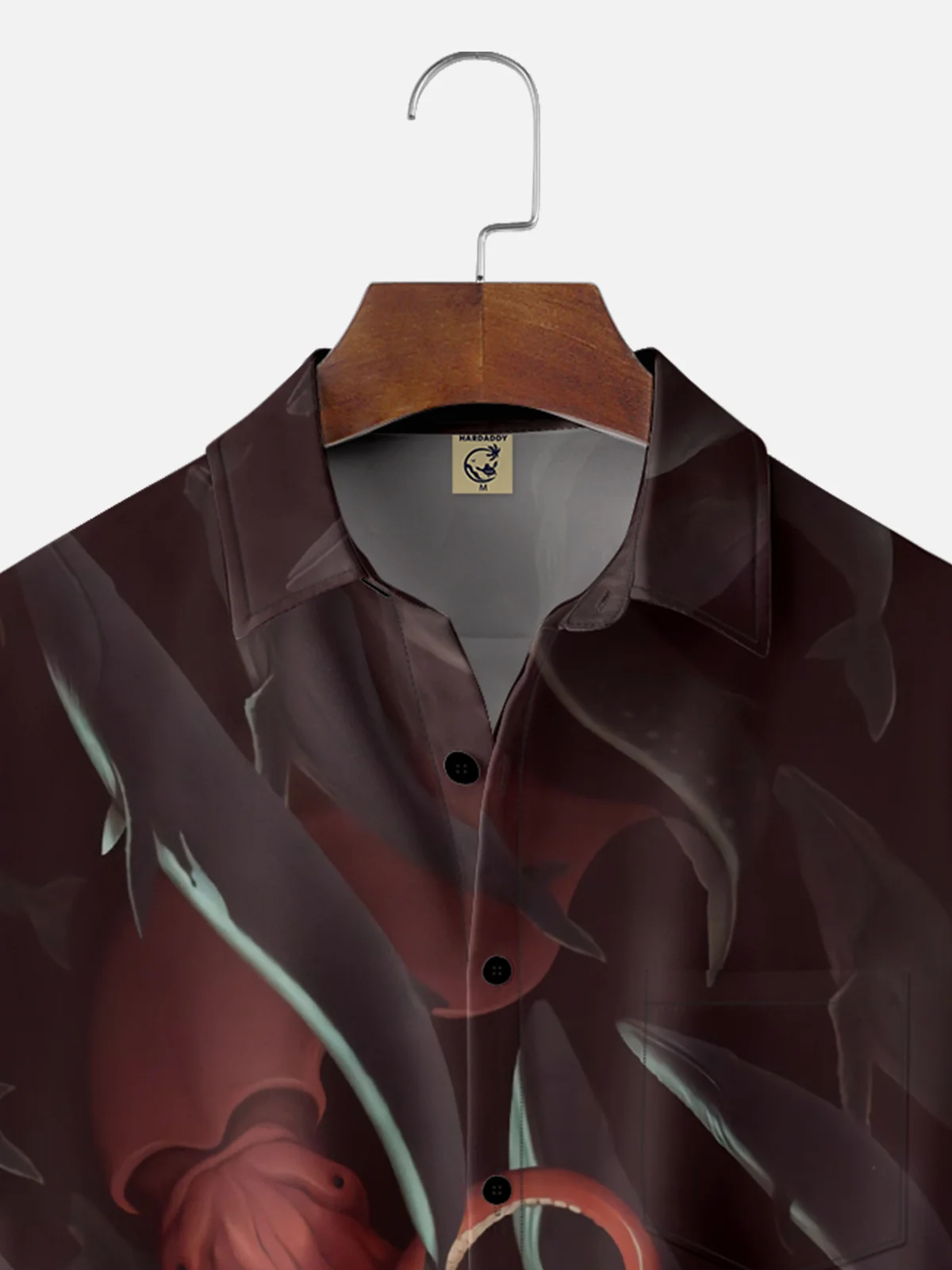 Moisture Wicking Octopus Chest Pocket hawaiian Shirt