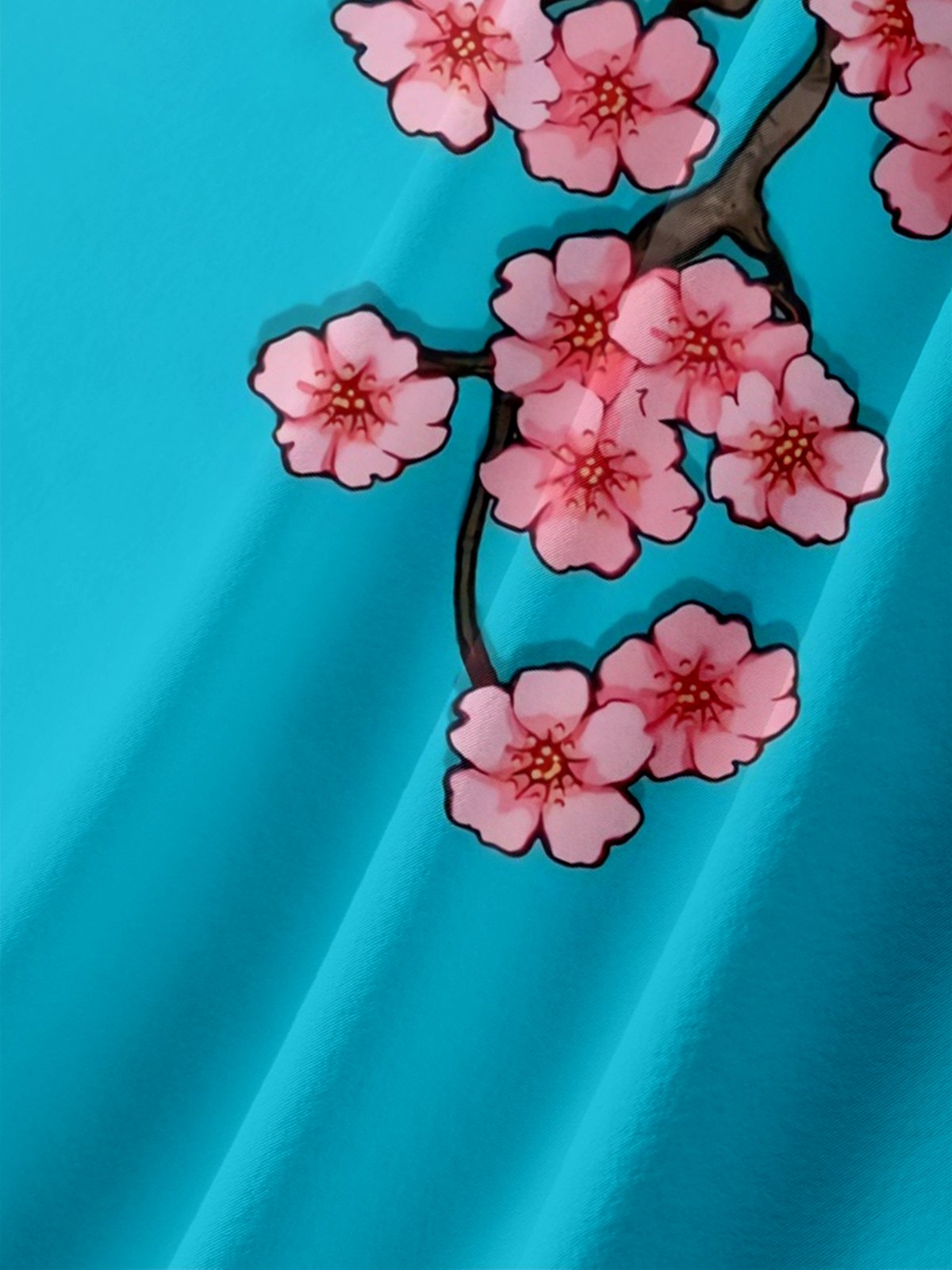Moisture-Wicking Sakura Chest Pocket Hawaiian Shirt