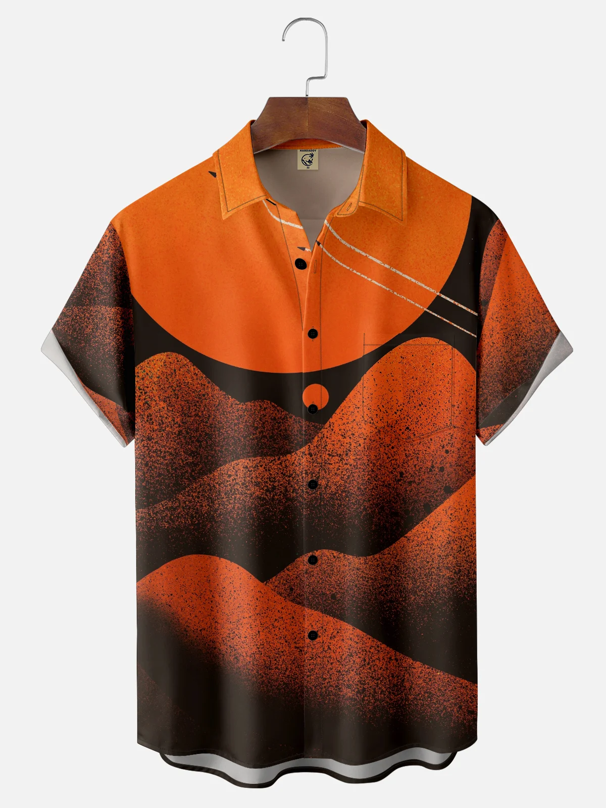 Hardaddy x Stephen Wade Moisture Wicking Abstract Art Geometric Chest Pocket Hawaiian Shirt