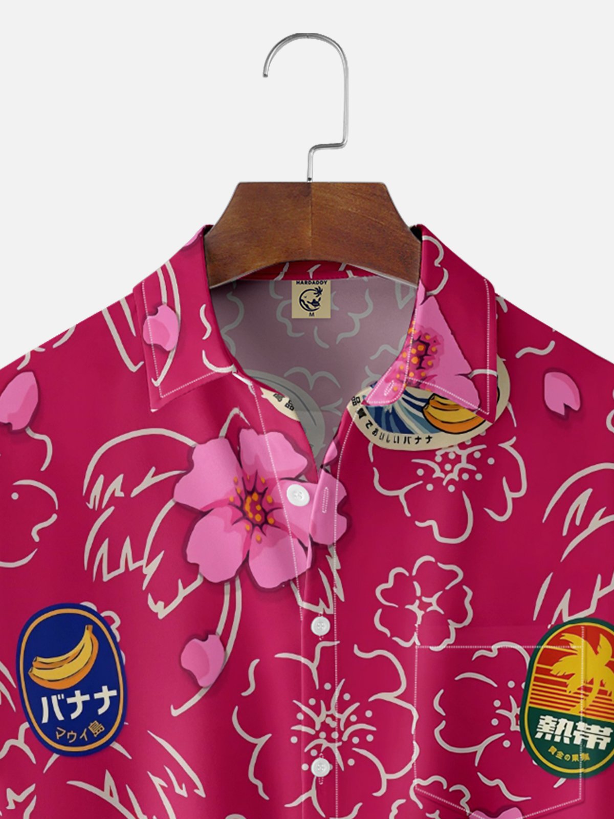 Moisture Wicking Hawaiian Floral Japanese Chest Pocket Hawaiian Shirt