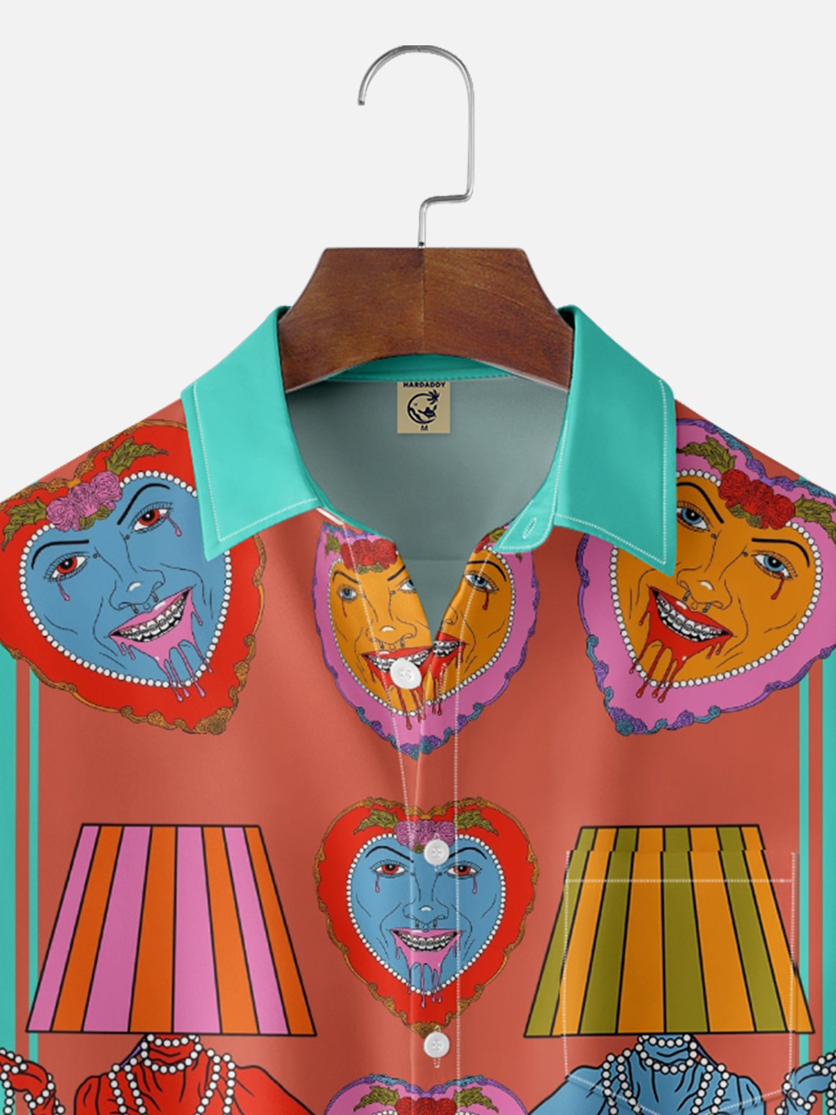 Hardaddy x Janet Johnson Moisture-wicking Fantasy Art Figure Lamp Heart Chest Pocket Casual Shirt