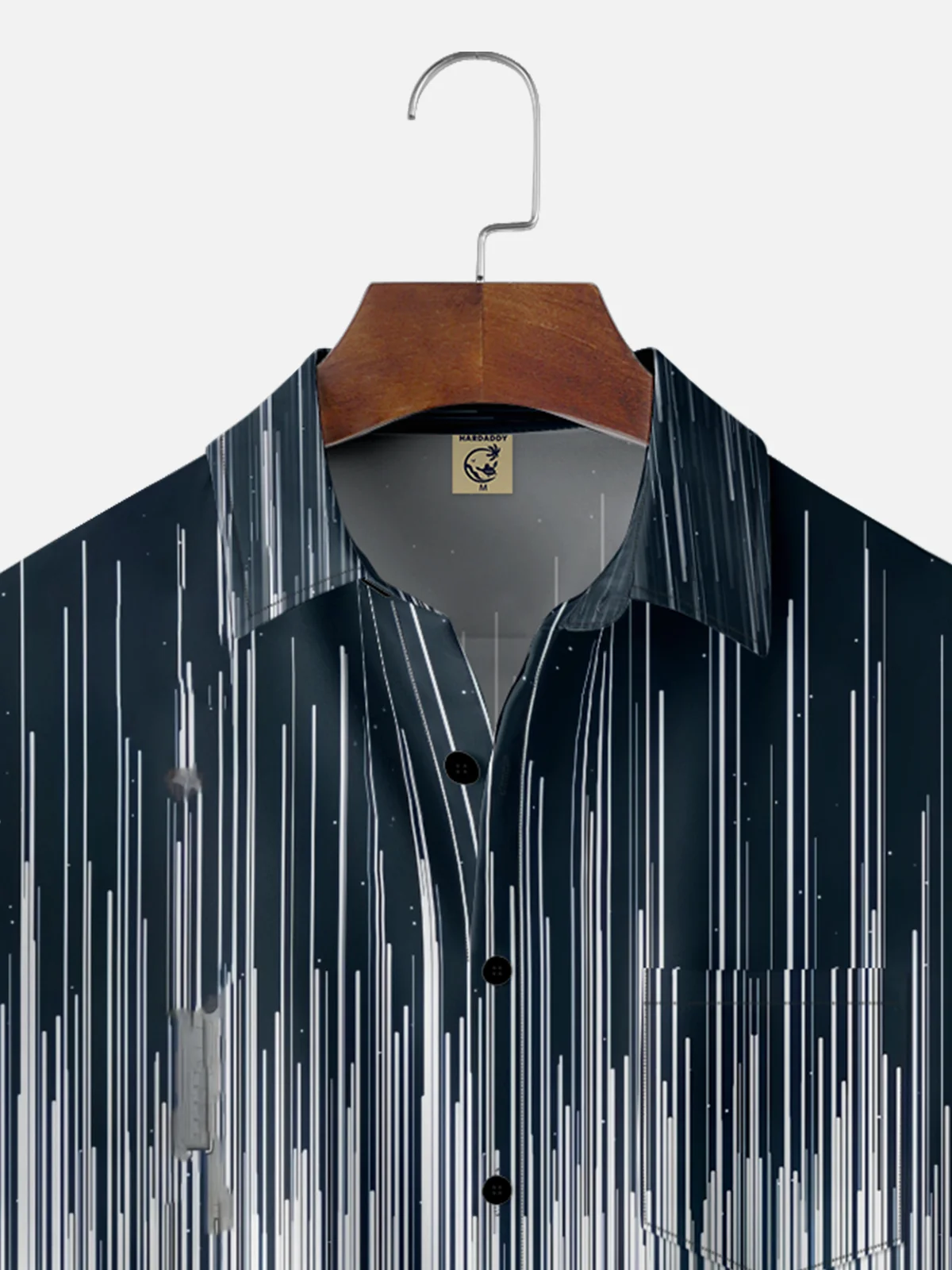 Moisture Wicking Star Chest Pocket Hawaiian Shirt