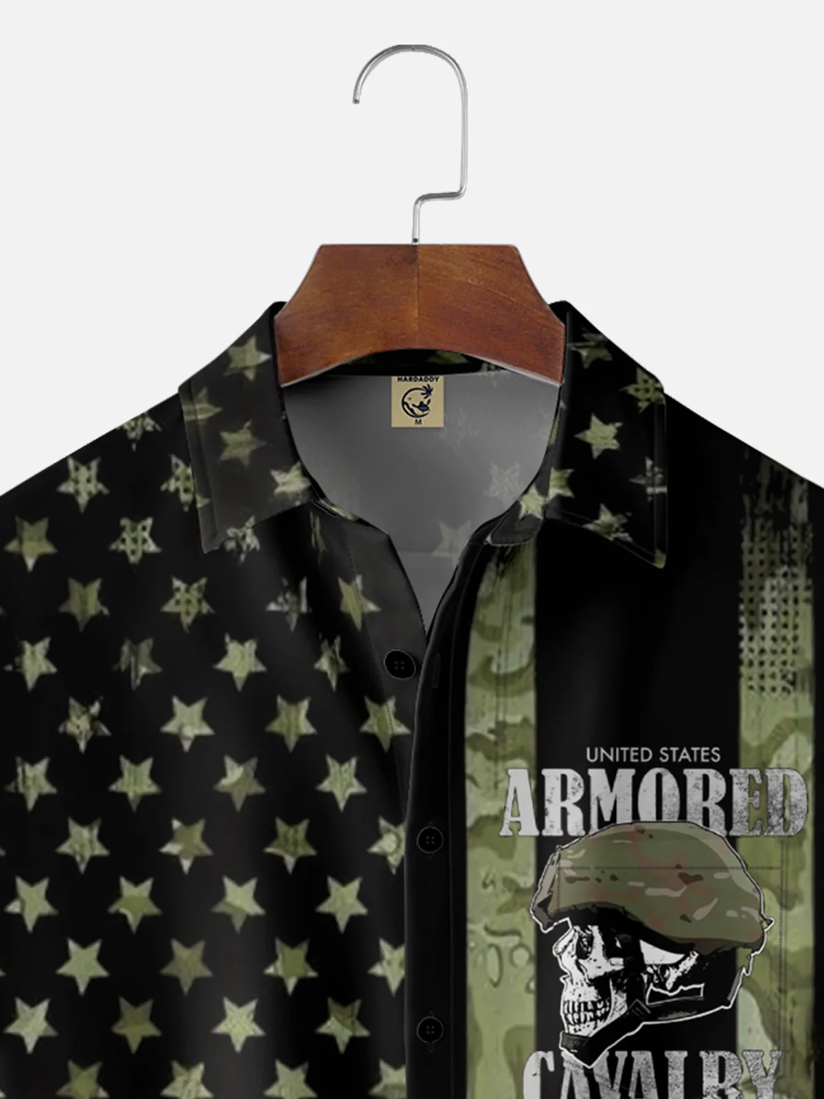 Moisture Wicking US Armored Cavalry Chest Pocket Hawaiian Shirt