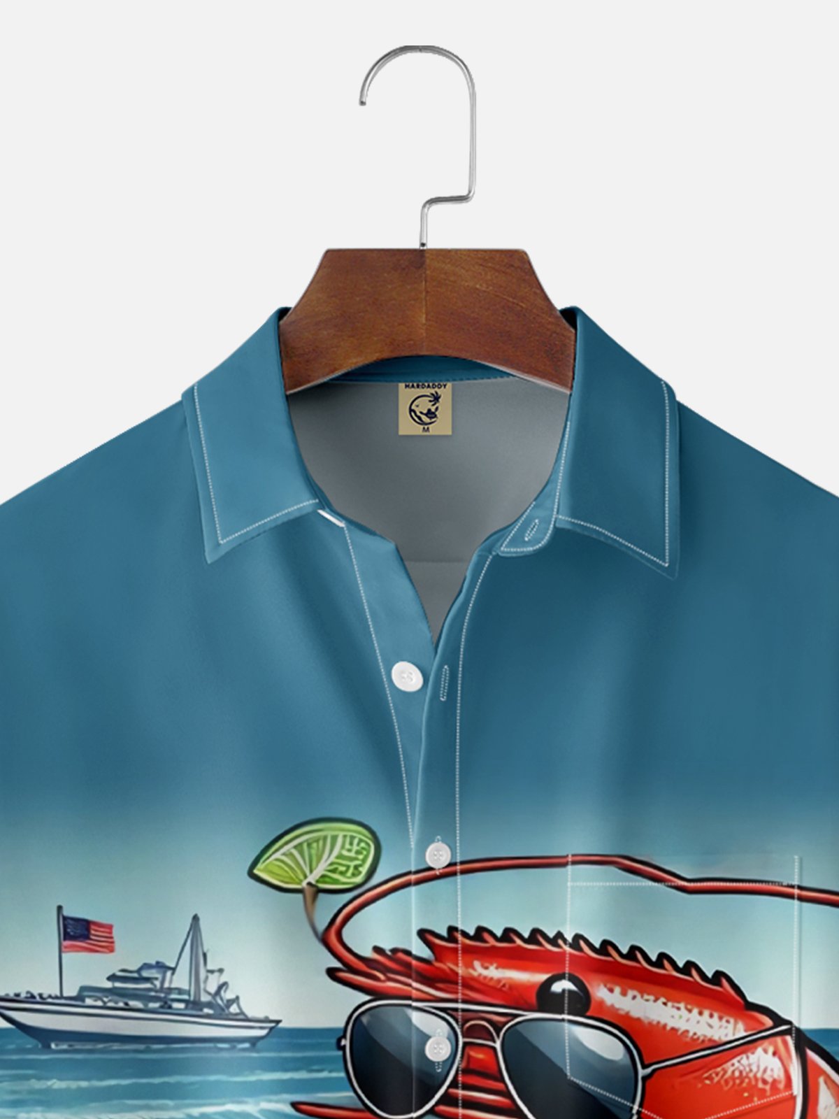 Moisture Wicking American Lobster Chest Pocket Hawaiian Shirt
