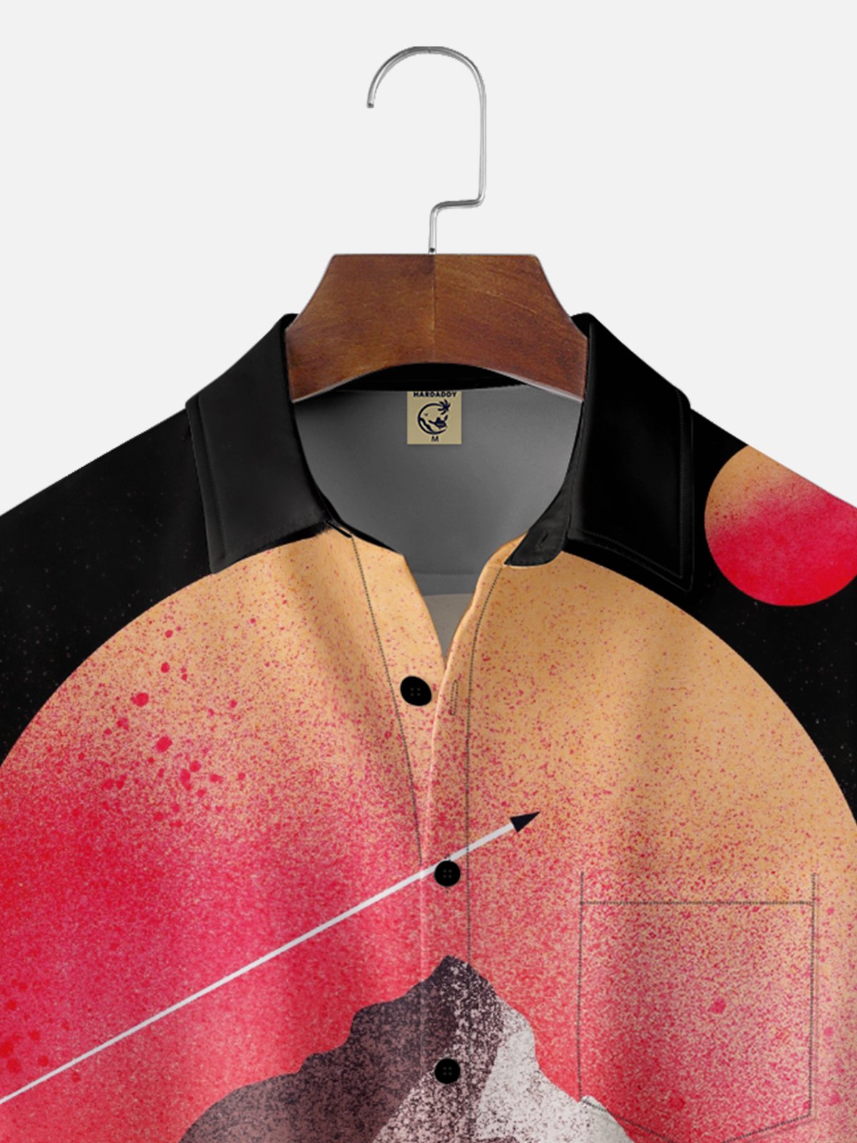 Hardaddy x Stephen Wade Moisture Wicking Abstract Art Geometric Chest Pocket Hawaiian Shirt