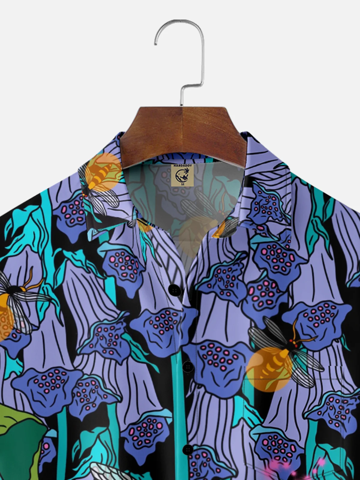 Hardaddy X Artist Janet Johnson Moisture-wicking Floral Chest Pocket Hawaiian Shirt