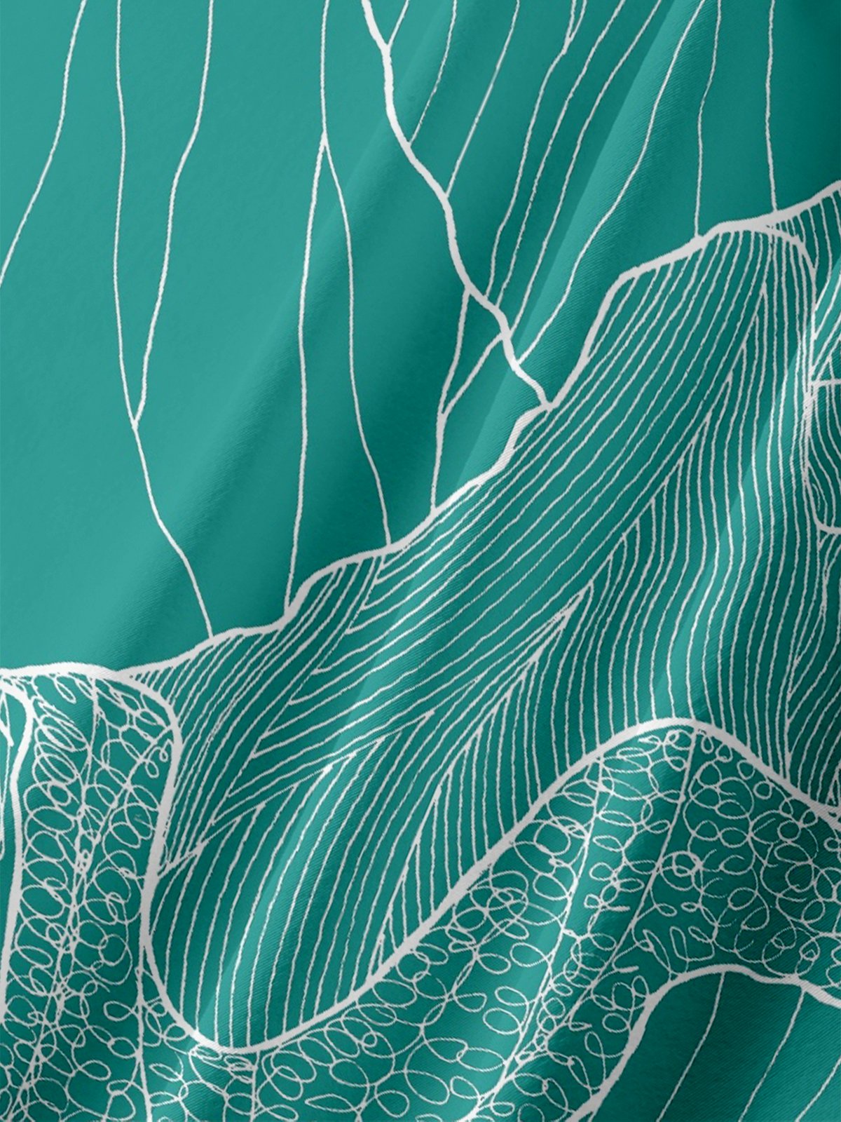 Hardaddy x Stephen Wade Moisture Wicking Card Stripes Landscape Mountains Chest Pocket Hawaiian Shirt