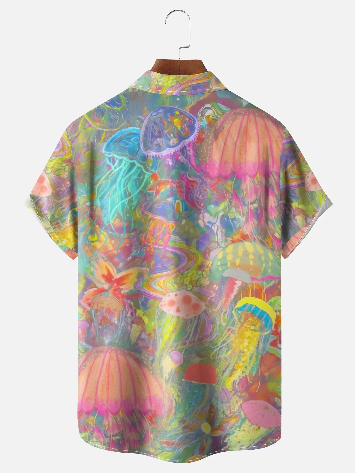 Hardaddy X Artist Janet Johnson Moisture-wicking Marine Life Chest Pocket Hawaiian Shirt