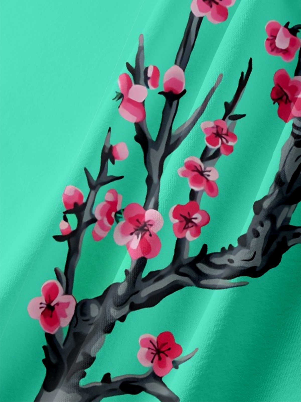 Moisture Wicking Peach Dragon Chest Pocket Hawaiian Shirt