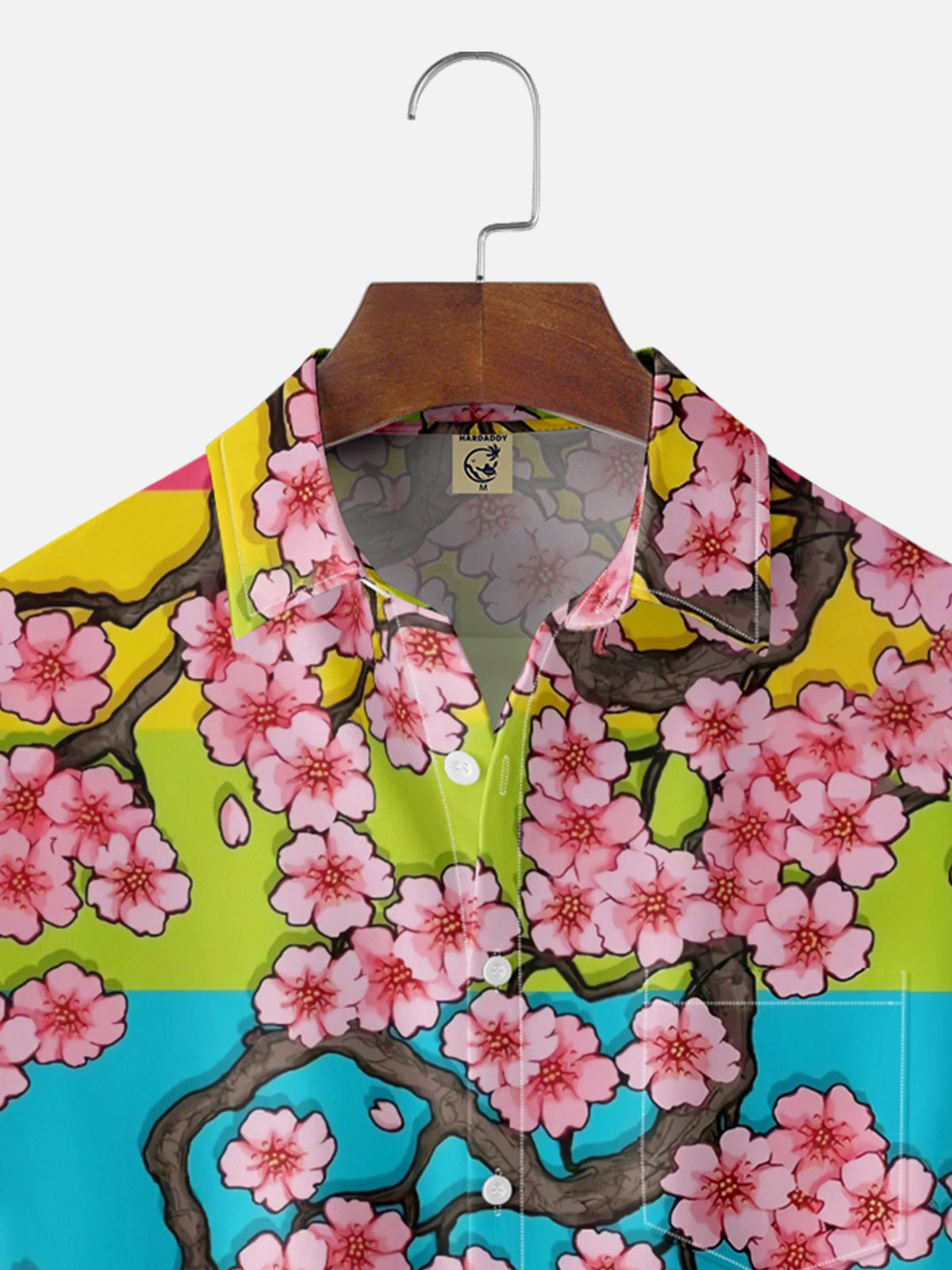 Moisture-Wicking Sakura Chest Pocket Hawaiian Shirt