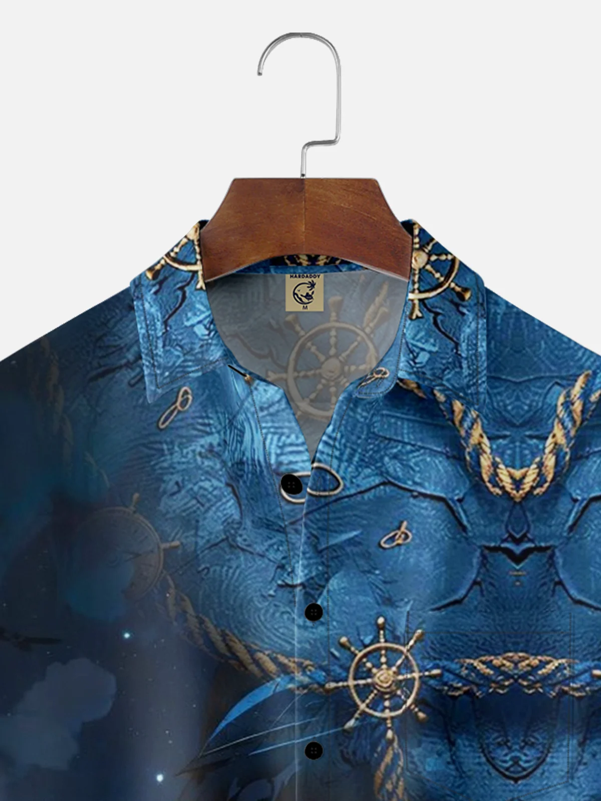 Moisture-wicking Pirate Ship Chest Pocket Casual Shirt