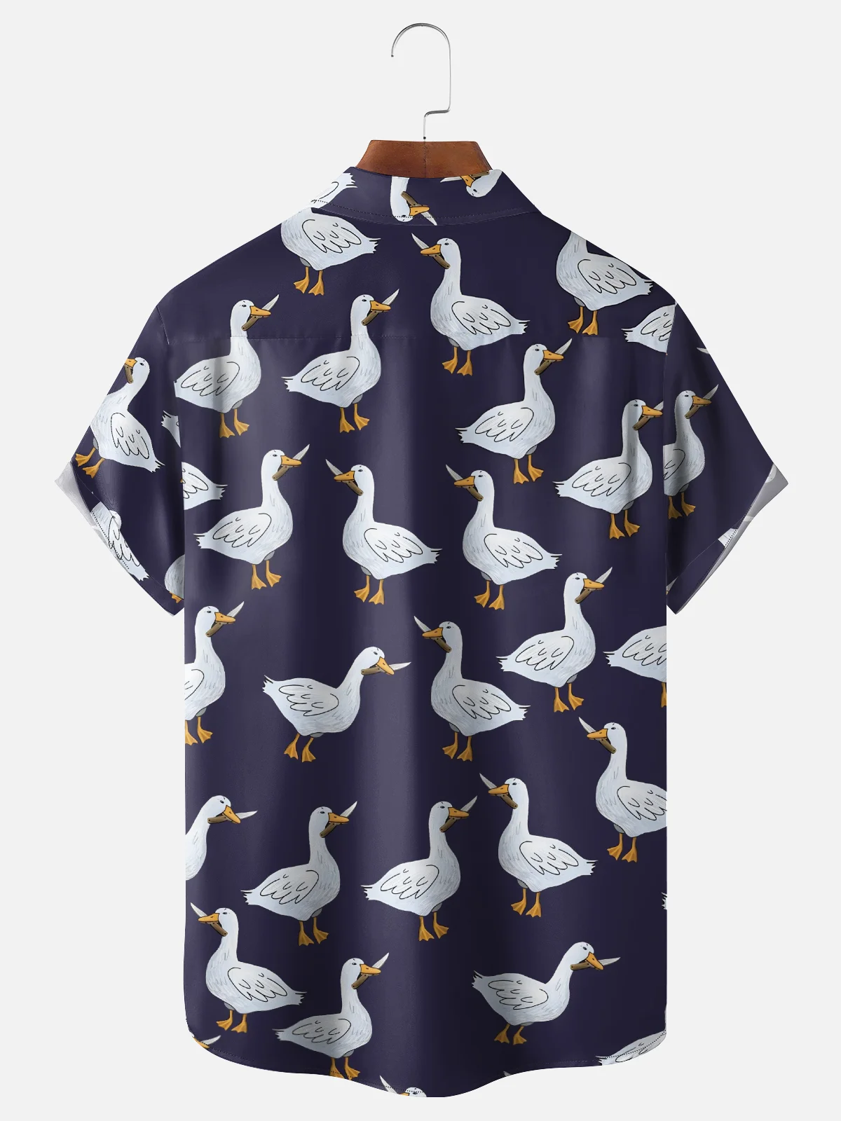Hardaddy x Kimprut Imut Moisture Wicking Fun Words Goose Chest Pocket Hawaiian Shirt