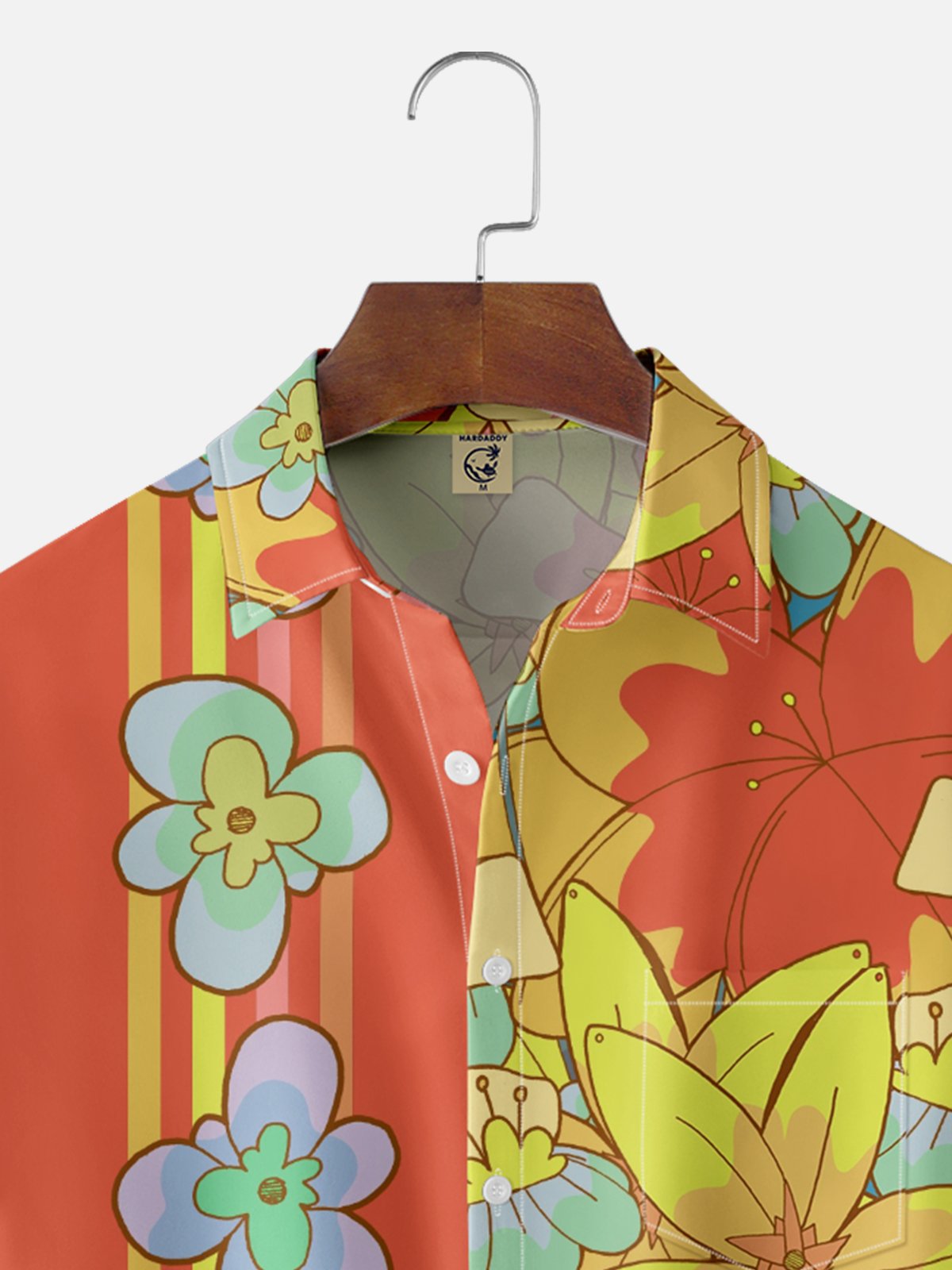 Hardaddy x Stephen Wade Moisture Wicking Tropical Flora Chest Pocket Hawaiian Shirt