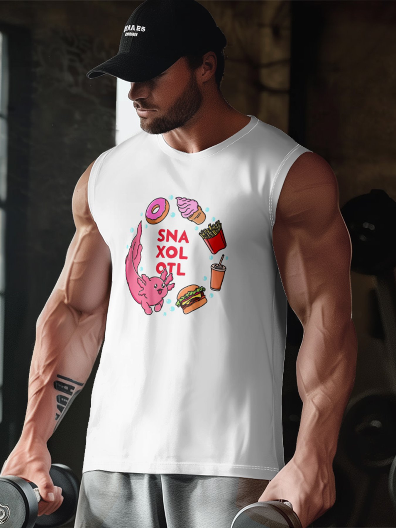 Hardaddy X Artist Kimprut Imut Mens Crewneck Tank Tops Sushi Beach Sleeveless Shirt