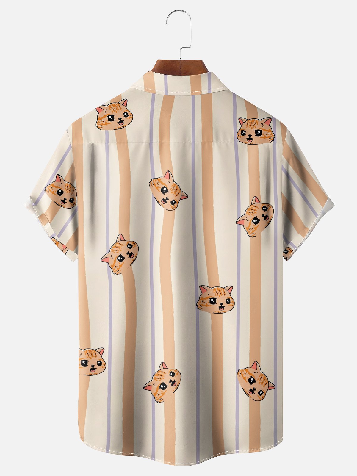 Hardaddy x Kimprut Imut Moisture Wicking Fun Text Cat Chest Pocket Hawaiian Shirt