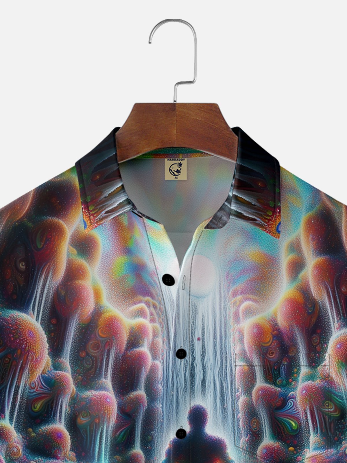 Hardaddy x Yunus Appak Moisture-wicking Magic Figure Abstract Art Chest Pocket Casual Shirt