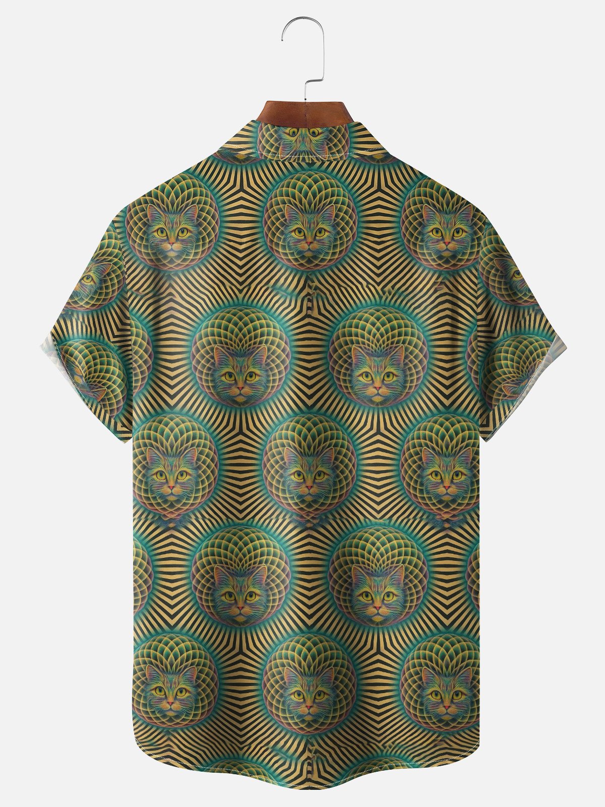 Hardaddy x Yunus Appak Moisture-wicking Magic Cat Art Chest Pocket Casual Shirt