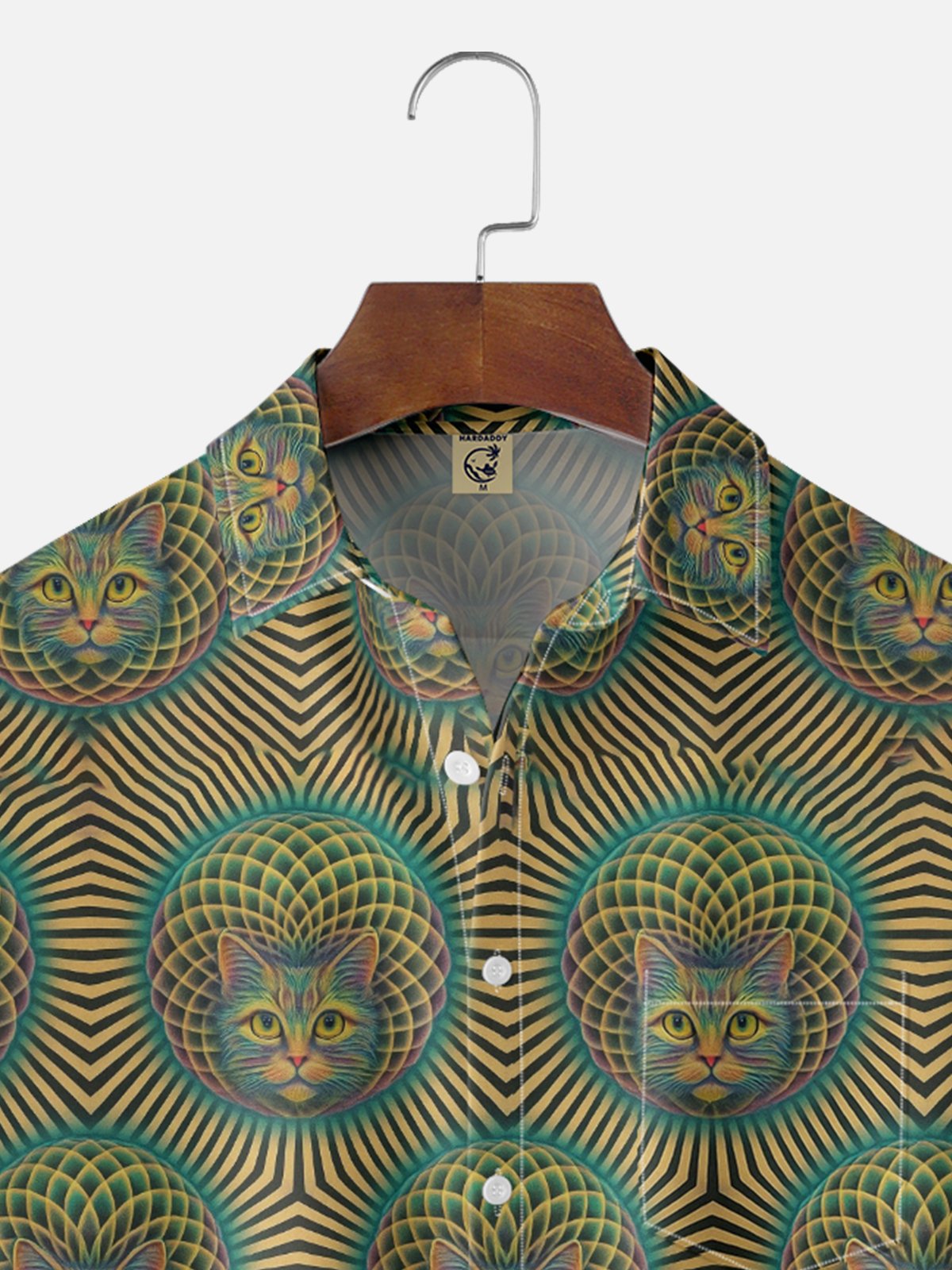 Hardaddy x Yunus Appak Moisture-wicking Magic Cat Art Chest Pocket Casual Shirt