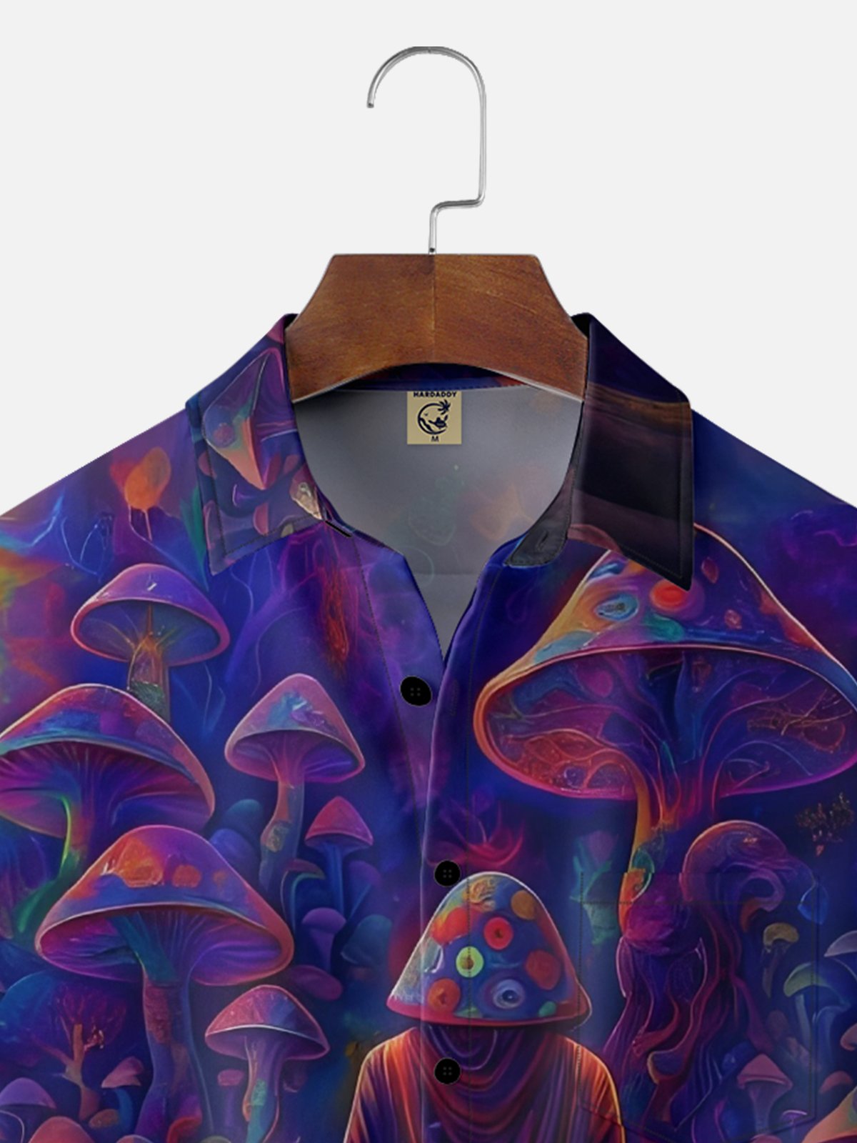 Hardaddy x Yunus Appak Moisture-wicking Magic Mushroom Art Chest Pocket Casual Shirt