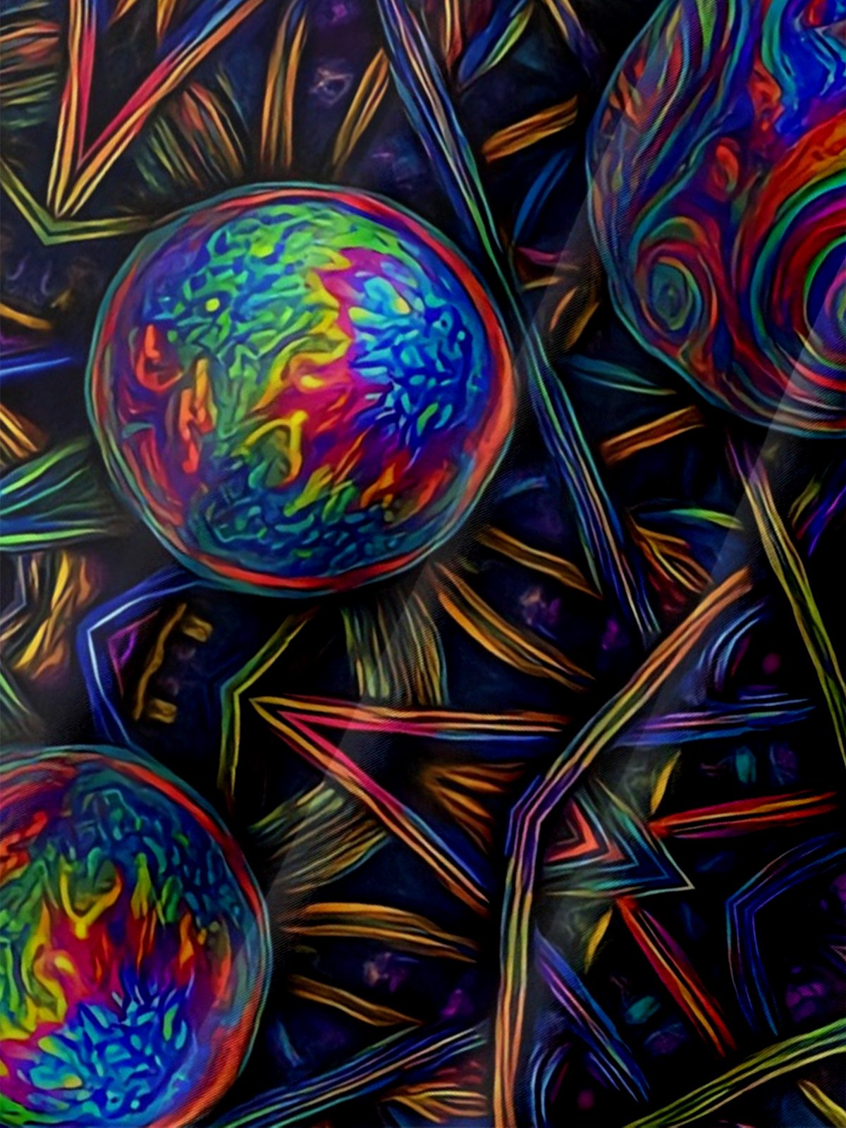 Hardaddy x Yunus Appak Moisture Wicking Art Abstract 3D Cube Ball Geometric Chest Pocket Hawaiian Shirt