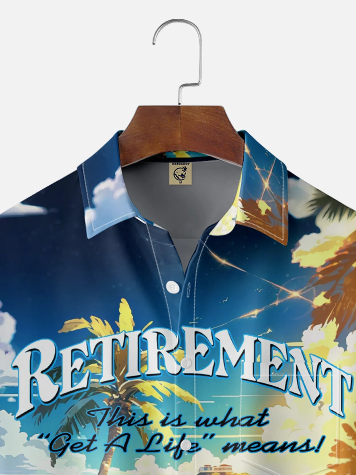 Moisture-wicking Tropical Retirement Get A Life Chest Pocket Hawaiian Shirt
