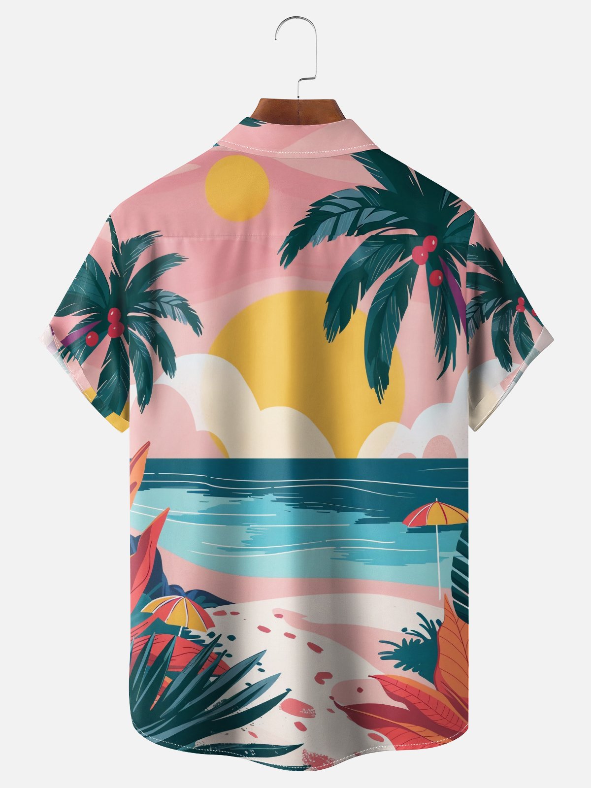 Hardaddy X Kimprut Imut Moisture-wicking Sloth Vacation Chest Pocket Hawaiian Shirt