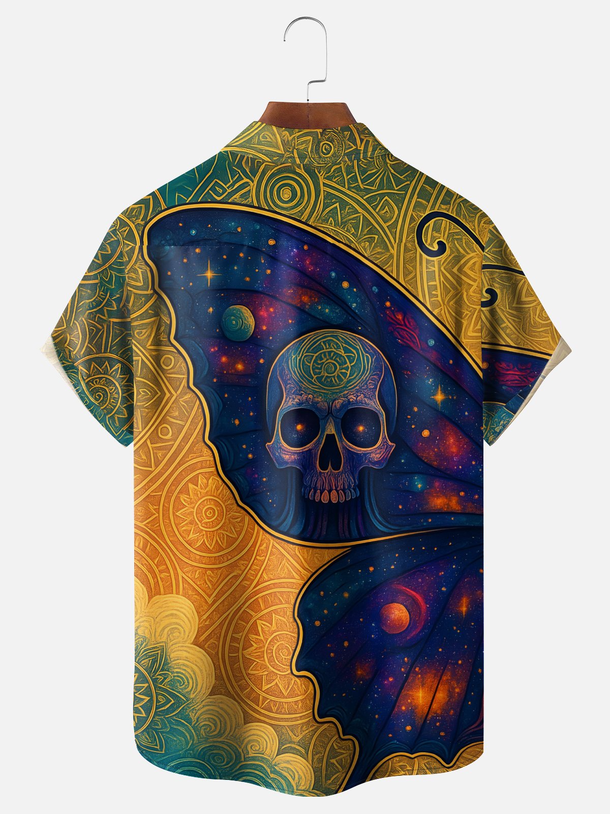 Synthetic Waveforms x Hardaddy Moisture-wicking Skull Butterfly Chest Pocket Hawaiian Shirt