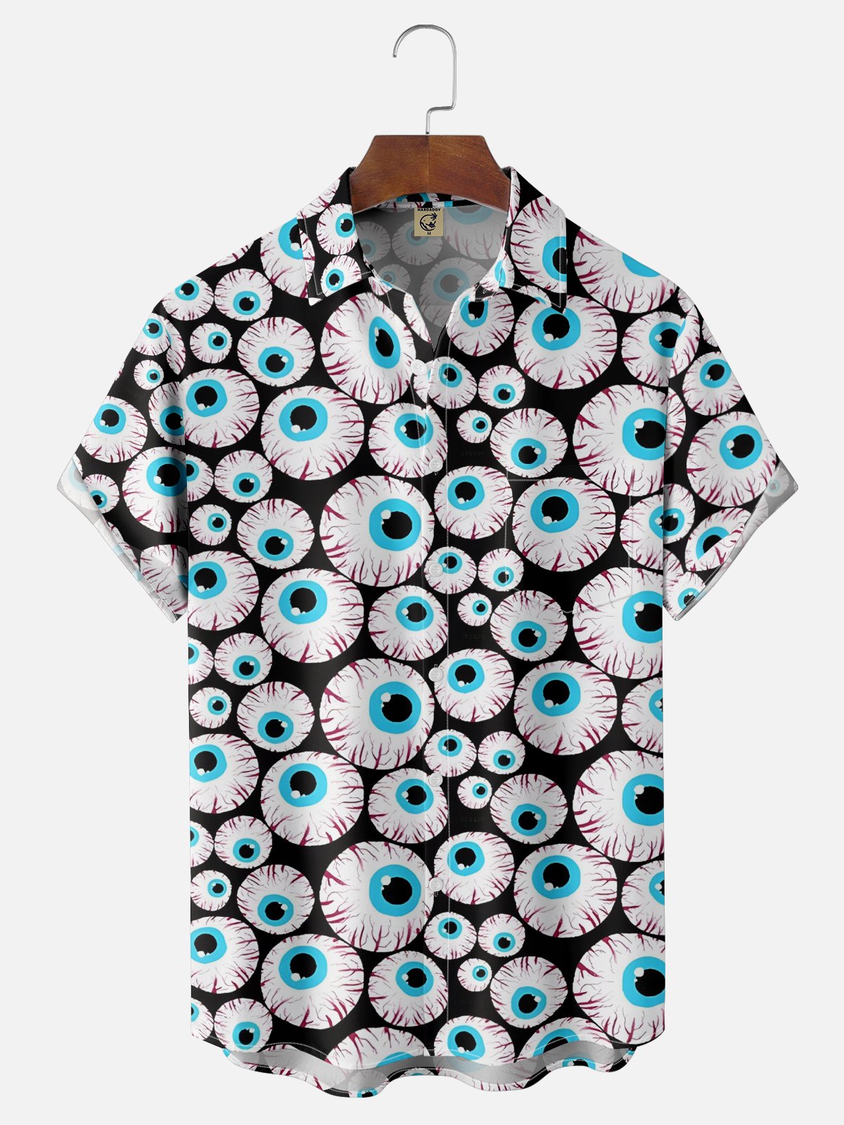 Moisture-wicking Eyeballs Chest Pocket Casual Shirt
