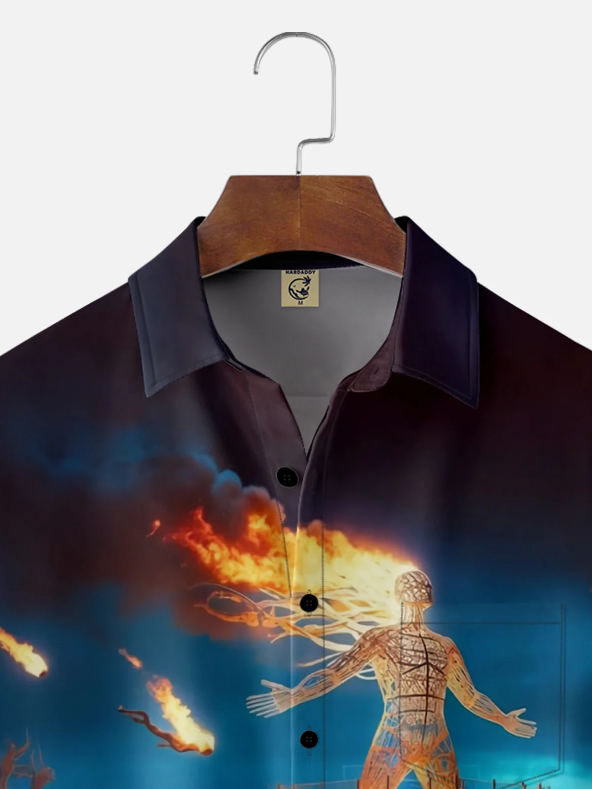 Moisture-wicking Burning Man Festival Chest Pocket Casual Shirt