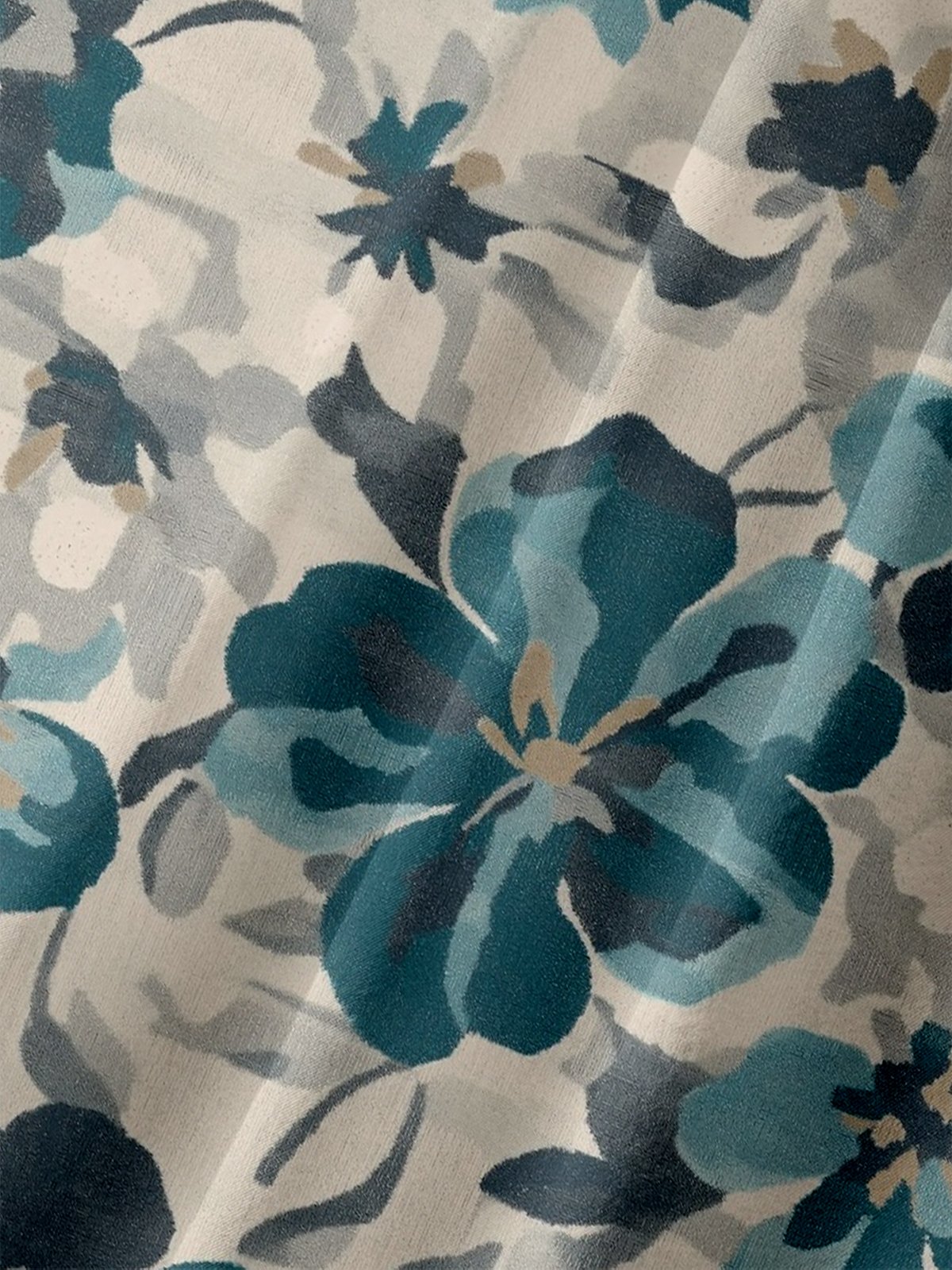 Moisture Wicking Gradient Artistic Abstract Floral Chest Pocket Hawaiian Shirt