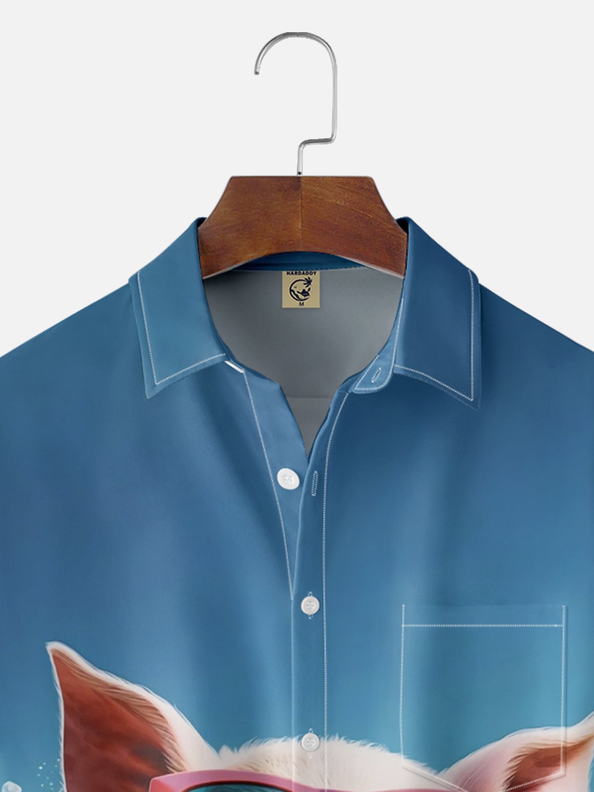Moisture-Wicking Surf Pig Chest Pocket Hawaiian Shirt